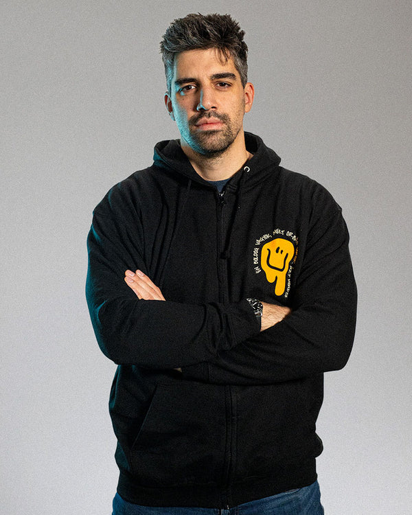 Boldog cipzáras pulcsi